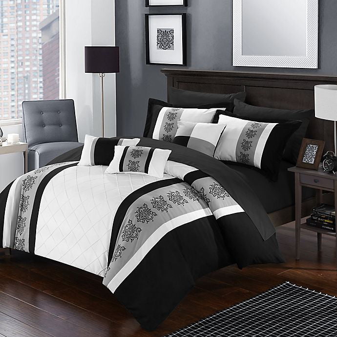 Adam 8-PC Twin-Full-Queen-King Bed Comforter Set w/ Sheets & Pillowcases 