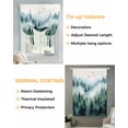 thumbnail image 3 of Spring Green Ombre Forest Tie Up Curtains for Window, Thermal Insulated Balloon Shade Adjustable Rod Pocket Curtains Valance Panels for Kitchen Bathroom Cafe 42 x 54 Abstract Art Mountain, 3 of 6