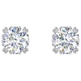 thumbnail image 3 of 1/2 Carat Diamond Stud Earrings in 10K White Gold (I1-I2 Clarity), 3 of 4