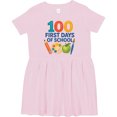 thumbnail image 3 of Inktastic 100 First Days of School Colorful Art Palette Girls Toddler Dress, 3 of 5