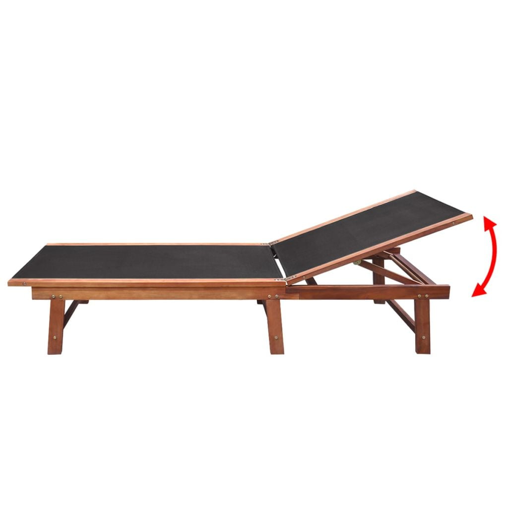 Kepooman Outdoor Patio Solid Wood Weatherproof Sun Lounger for Terrace Courtyard Deck, Brown Kepooman Outdoor Patio Solid Wood Weatherproof Sun Lounger for Terrace Courtyard Deck, Brown