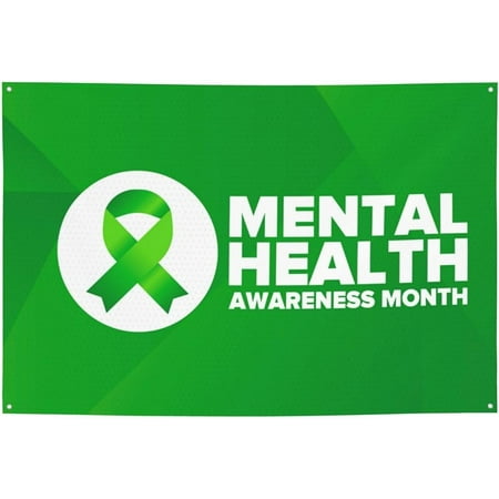 Image of Mental Health Awareness Month Banner Flag Backdrop Party Photography Background Birthday Backdrops Decor.