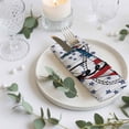 thumbnail image 3 of Cloth Napkins Set of 8 - 20x20 Inches, Independence Day Washable Reusable Table Napkins, Patriotic Anchor Blue Star Wooden Soft & Absortbent Dining Napkin for Party Wedding Hotel Restaurant, 3 of 8