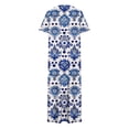thumbnail image 4 of Ovzne Robes Grande Taille pour Femmes aux Formes Robe pour Femme Robe Unie Ample Décontractée Mode Robe à Manches Longues Robe à Col à Manches Longues pour Femmes Robe Maxi Grande Taille à Manches Longues Pr, 4 of 6