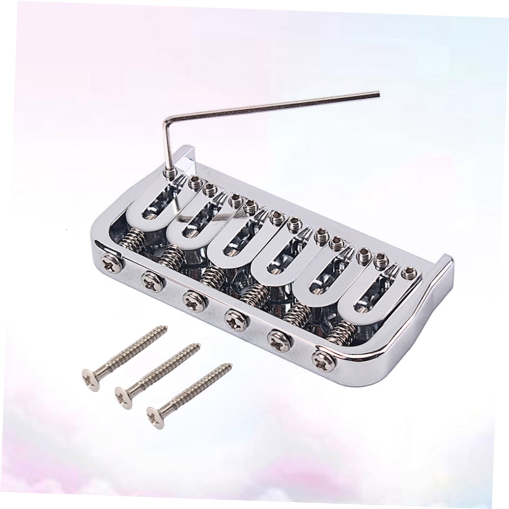 PBPBOX 1 Set Electric Guitar Bridge Accessories Silver Steel Tremolo Bridge Plate for Guitarists