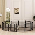 thumbnail image 7 of Demi Bonn Dog Playpen Outdoor, 12 Panel Dog Fence 24" Pet Pen for Puppy, Indoor Pet Exercise Pen for RV Camping Garden Yard, Black, 7 of 7