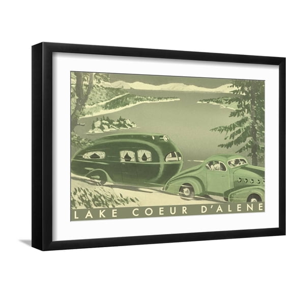 Art.com Lake Coeur D'Alene Art Print, Black Frame Wall Art, 23" x 17"