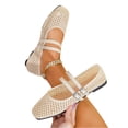 thumbnail image 3 of Norvail Womens French Style Hollowed Out Solid Color Mary Jane Flats, Breathable Slip On Casual Dress Shoes for Office Garden Party Summer Daily Wear, 3 of 8