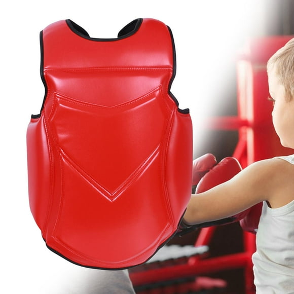 Protector de de Karate Mujeres Hombres Kids Muay Thai MMA Regalo pesado Punta de puñetazo Pu entrenamiento de entrenamiento Sanda de ribshield L
