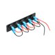 thumbnail image 3 of Panel de interruptor basculante de 5 bandas Botón de encendido y apagado de 12 V/24 V, 3 of 8