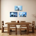 thumbnail image 5 of ZHONGYUTONG Zen Picture Lotus Wall Art Stone Butterfly Water Lily Canvas Prints Teal Blue Bathroom Wall Decor Spiritual Artwork for Yoga Spa Meditation Room (24.00" x 36.00"), 5 of 6