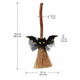 thumbnail image 2 of 20PCS Halloween Mini Witch Brooms, Pumpkin Bat Skull Natural Straw Witch Broomstick Decorations, All Saints' Day Theme Miniature Brooms Ornaments for Halloween Party Decor Doll Accessories DIY Crafts, 2 of 6
