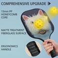 thumbnail image 2 of Pickleball Paddles Set Of 2, Fiberglass Surface, Astonished Dog Print, 4 Balls & Bag, 2 of 5