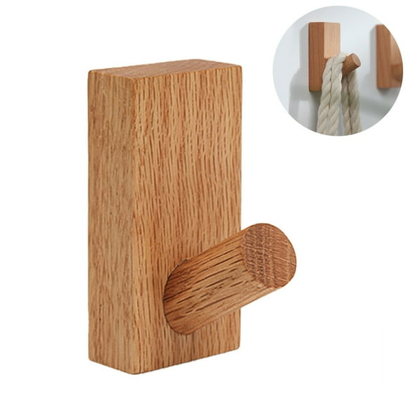Wooden Wall Hook Vintage Single Hook Natural Wooden Coat Hook Wall Mounted Hook For Home