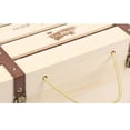 thumbnail image 4 of Vintage Wooden Red Box Storage Gift Carrier General Purpose White Packaging Box Craft, 4 of 8