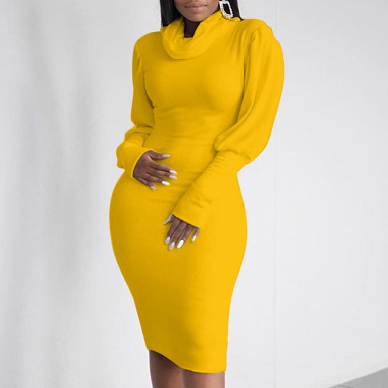 yellow scuba dress Joseph Ribkoff Scuba Crepe Belted Sheath Dress – Trendy Twist Boutique main image 0