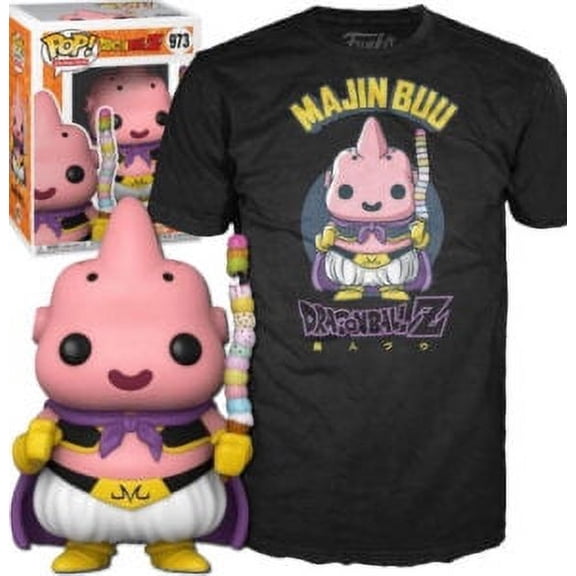 Funko POP! and Tee Dragon Ball Z Majin Buu with Size XL T-Shirt Collectors Box Exclusive
