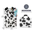 thumbnail image 2 of Yayeee Freestanding Laundry Hamper with Handle Collapsible Large Storage Basket for Clothes, Cow Spots, 2 of 7