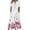 #7-Hot Pink, variant on Pntutb Womens Clearance,Women's Summer Print Causal V-Neck Button Short Sleeve Vacation Pockets Dress Rollback