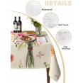 thumbnail image 2 of Spring Flowers Table Cloth, Waterproof Tablecloth for Rectangle Tables, Pastoral Daisy Leaves Country Botanical Beige Reusable Washable Fabric Table Cover for Restaurant Kitchen Dining Tables 60"x84", 2 of 9
