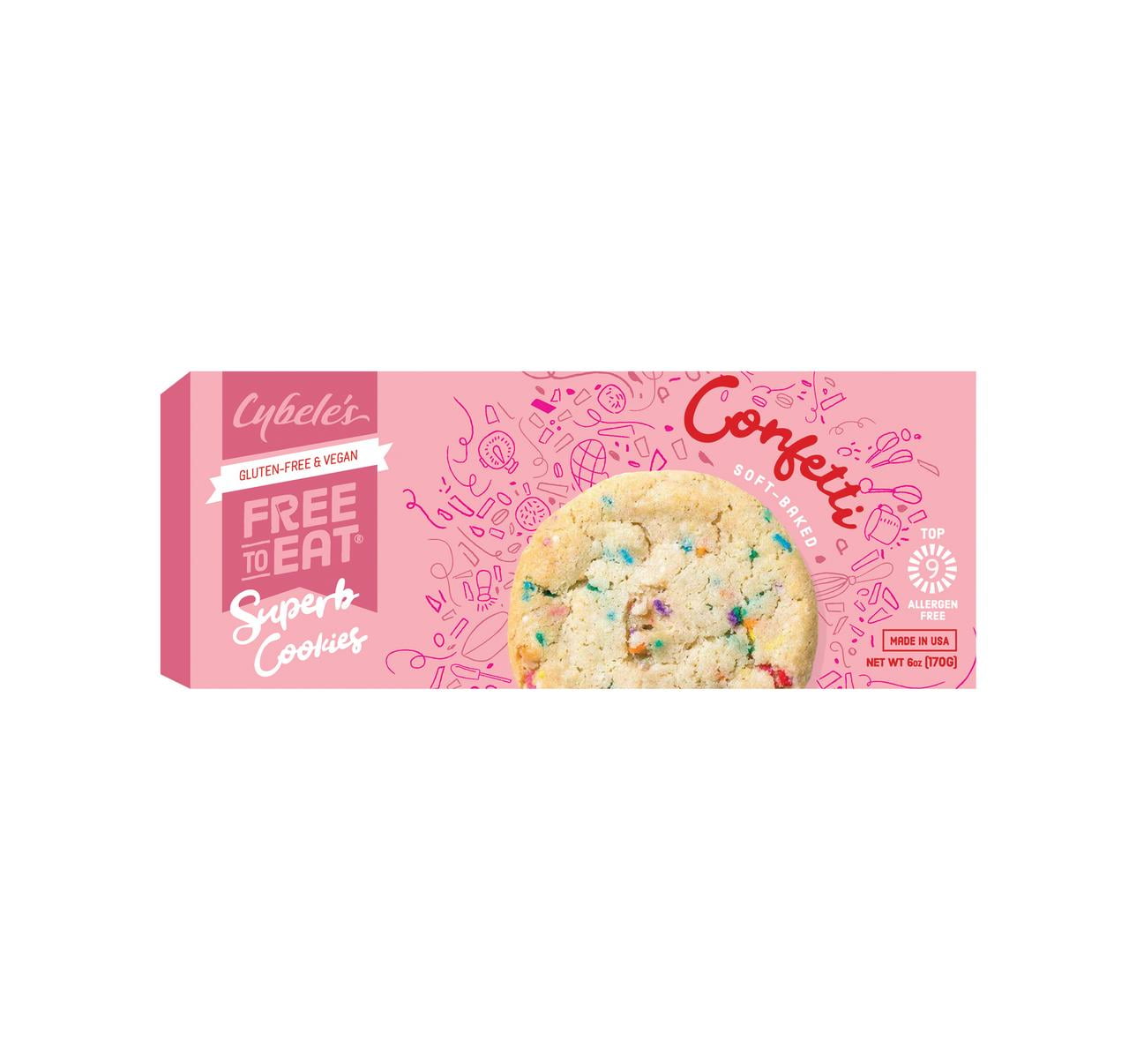 Free To Eat Confetti Cookies, Allergen-Free Gluten-Free & Vegan, 6 oz