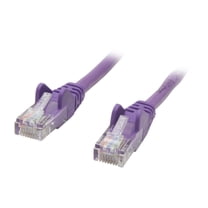7FT CAT5E SNAGLESS PATCH CABLE, UTP, PURPLE PVC JACKET, 24AWG, T568B, 50 MICRON,