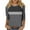 Gray, variant on Jewelreauty Women Tunic Tops Elbow Length Sleeve Color Block Striped T-Shirts Casual Crewneck Base Tee, Gray XL