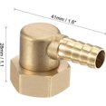 thumbnail image 3 of Boquilla de manguera codo de latón 10 mm x G1/2 conector de manguera con tuerca de unión para agua combustible aire paquete de 2 esquí esquí Gafas de esquí, 3 of 4
