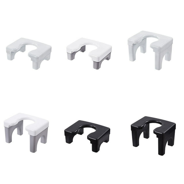 Tabouret de Salle de Bain Surélevé – Forte Capacité de Charge pour Toilettes Portables pour Enfants – et Tabouret de Salle de Bain pour style Court Blanc