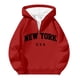 thumbnail image 3 of MHFRRA Sudadera con Capucha y Cremallera de Un Cuarto con Estampado de Letras, Suave y de Cobertura Total, Cómoda y Casual, Ideal para Uso Diario y Actividades Al Aire Libre Rojo, 3 of 3