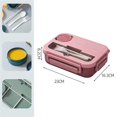 thumbnail image 2 of Bento Lunch Box with Cutlery, 4 Compartments, Leakproof, Microwave & Dishwasher Safe for Adults and, 2 of 5