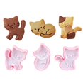 thumbnail image 2 of Cat Shape Animal Plunger Cookie Cutters Set, Food Grade Fondant Stamper Set, 2 of 5