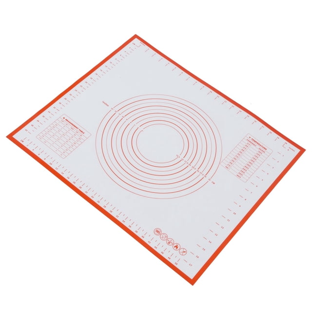 Silicone Pastry Mat, Strong Adhensive Capacity Fiberglass Silicone Baking Mat Easy Cleaning Scale For Fondant Red
