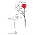 thumbnail image 2 of Kamdon Kreations 15x18 White Modern Wood Framed Museum Art Print Titled - Love, 2 of 4