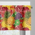 thumbnail image 3 of Ambesonne Colorful Valance Pack of 2, Tropical Fresh Fruits, 42"X18", Multicolor, 3 of 5