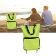 thumbnail image 4 of Foldable Grocery Cart Bag, Portable Reusable Foldable Cart Bag Large Capacity With Wheels For Camping Green, 4 of 8