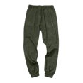 thumbnail image 5 of Harem Pants Men Drawstring Elastic Waist Taper Cotton Linen Pants Baggy Lightweight Casual Pants with Pocket, 5XL, 5 of 5