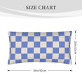 thumbnail image 3 of Sky Blue White Plaid Pillow Cases, Soft Pillowcases with Wrinkle Resistant Envelope Closure Soft Breathable Pillow Covers - Pillow Cases Standard Size 20x30 Inches, 3 of 5
