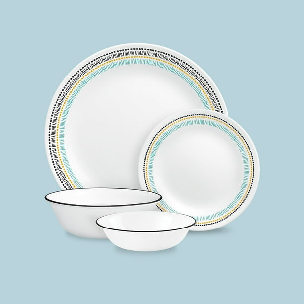 Corelle Paloma 16-Piece Corningware Dinner Dishes Set, Service for