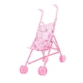 thumbnail image 1 of Cochecito de bebé para muñecas, silla plegable con ruedas de doble fila, accesorios para casa de juegos para todas las muñecas de 8 pulgadas, 1 of 9