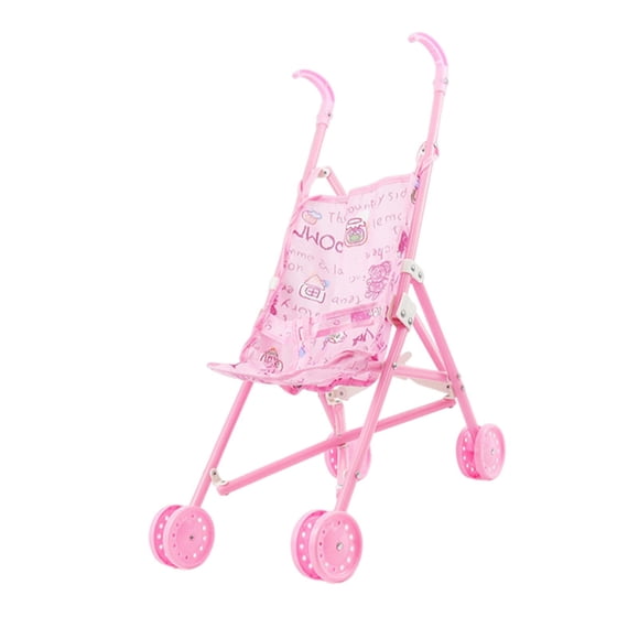 Cochecito de bebé para muñecas, silla plegable con ruedas de doble fila, accesorios para casa de juegos para todas las muñecas de 8 pulgadas