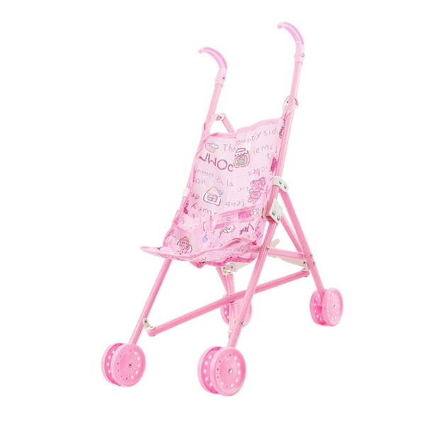 Cochecito de bebé para muñecas, silla plegable con ruedas de doble fila, accesorios para casa de juegos para todas las muñecas de 8 pulgadas