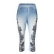 thumbnail image 4 of Leggings de mezclilla con panel de moda para mujer Pantalones de yoga Capris de verano Fridja hfkajh98770, 4 of 6