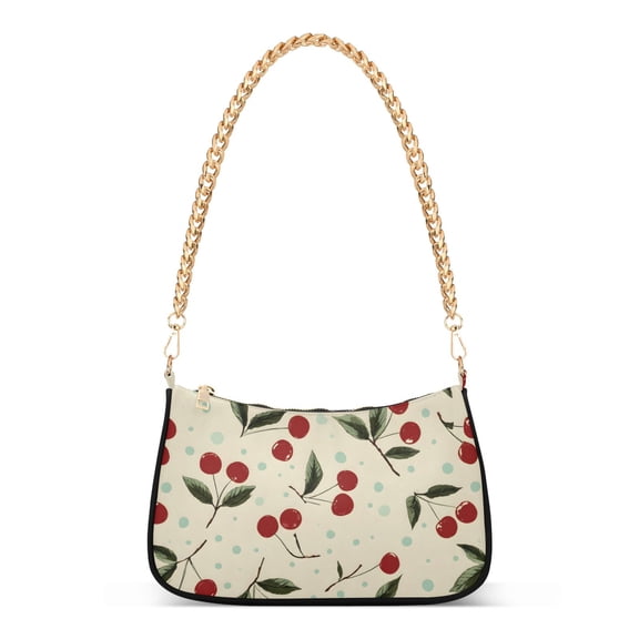 ALAZA Vintage Cherry Women's Chain Shoulder Bag Hobo Handbag Tote Crossbody Purse