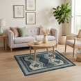 thumbnail image 3 of ODIKA 4'x6' Washable Area Rug Stain Resistant, Low Pile, Easy Care Door Weathered Ocean Turtle Navigation Chart Round Jellyfish for Dorm Room, Small Living, 3 of 7