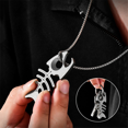 thumbnail image 4 of Titanium Alloy Fish Bone Keychain - Multifunctional Bottle Opener, Portable Necklace Gift for Outdoor Activities B, 4 of 5