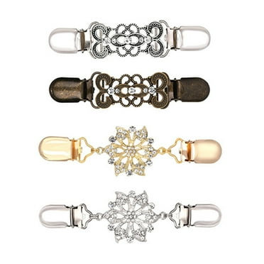 Yuanmiaoke 4pcs Dress Cinch Clips Cinch Shawl Clip Cardigan Collar Clips Women Sweater Clips