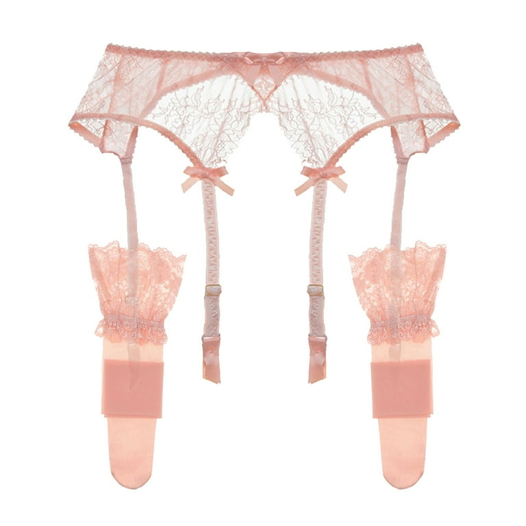 2025 Womens Sheer Garter Belt PantyhoseSheer Garter Belt & Stocking Set