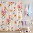 thumbnail image 2 of Shower Curtain Watercolor Spring Floral Shower Curtains for Bathroom Decor, Waterproof Polyester Shower Curtain Set with Hooks, Standard Size 72" x 72" Flowers Petals, 2 of 9