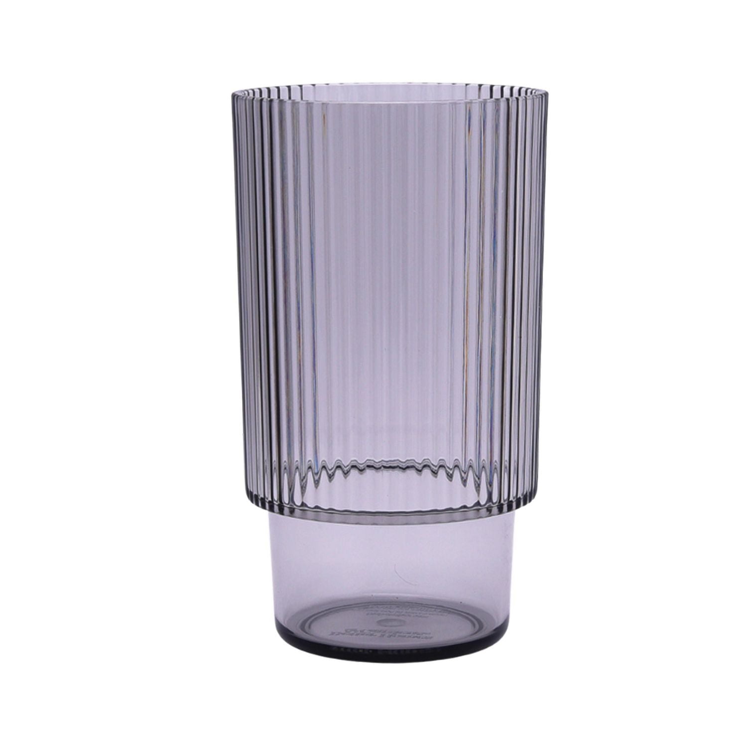 Better Homes and Gardens Grey Ribbed Tritan Highball Tumbler Set